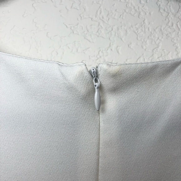 NWOT White Pearl Detailed Long Sleeve Fit and Flare Mini Dress Size L - Picture 9 of 10